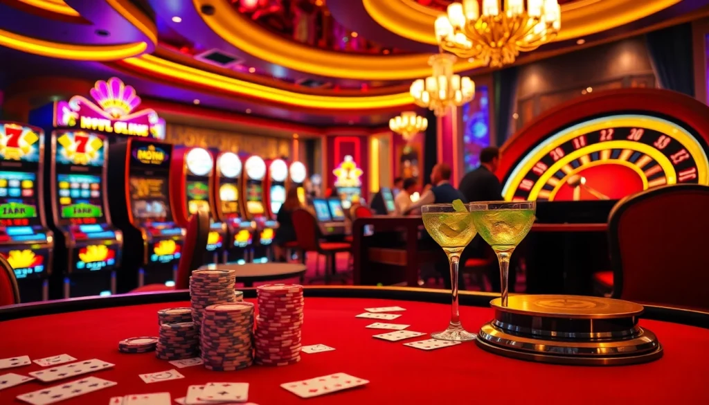 Nohu enhances the thrill at a luxurious poker table with vibrant chips and cards.