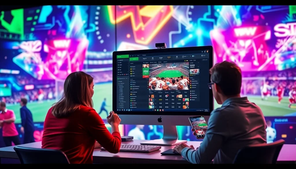 Engaging user experience on Nhà cái BIGBET88 platform showcasing sports betting excitement.