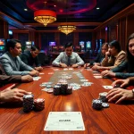 Experience the thrill of poker at https://mm88.sa.com/ with colorful chips and intense players at a high-stakes table.