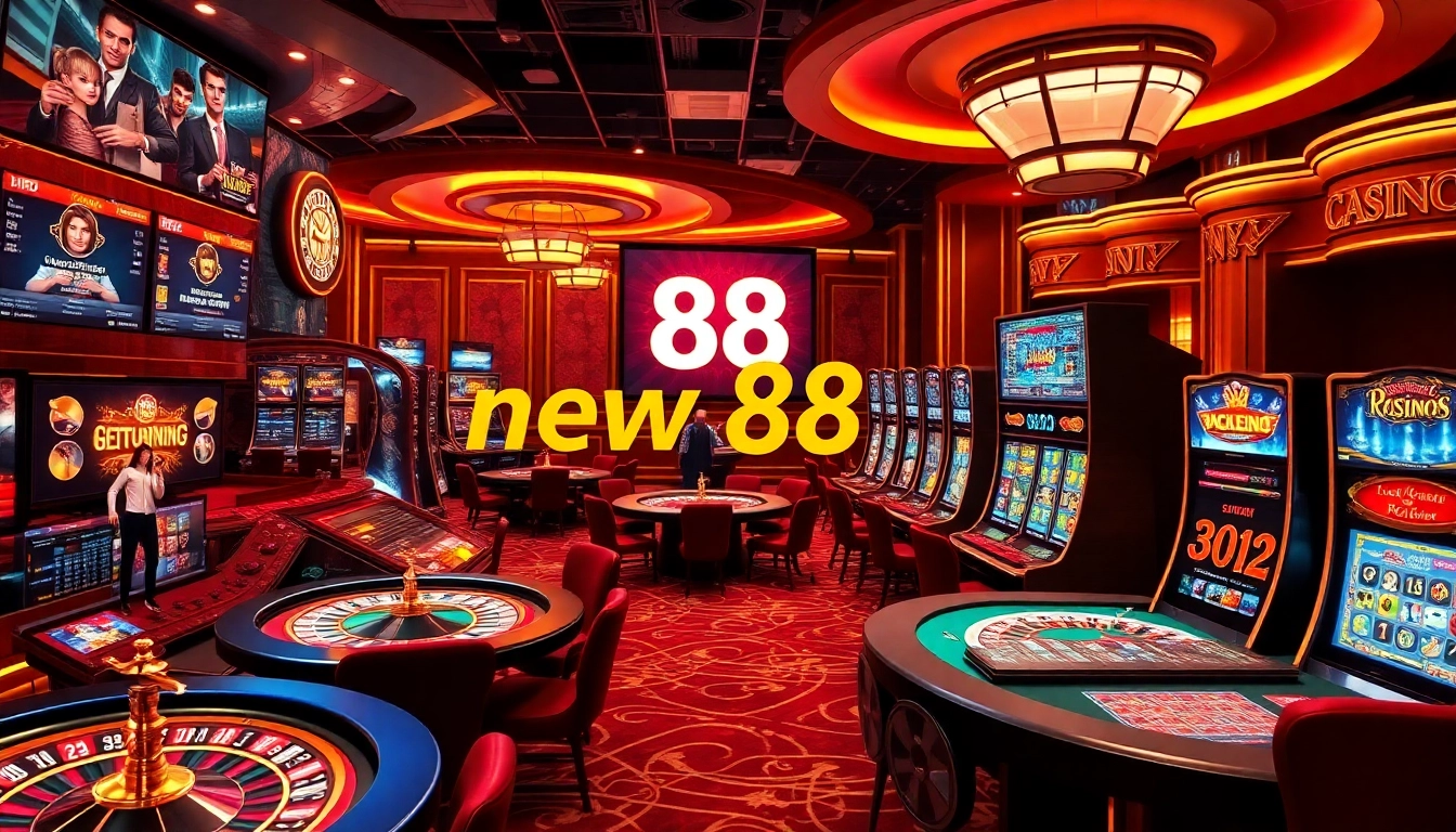 Experience thrilling gaming excitement at new 88 online casino, featuring engaging slot machines and vibrant roulette tables.