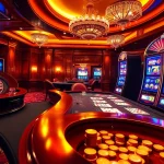 Experience the thrill of winning at 8XBET with vibrant casino scenes featuring roulette, cards, and chips.