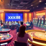 Experience thrilling moments at the casino with https://xx88.bz/, showcasing players immersed in blackjack and poker excitement.