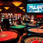 88AA casino scene showcasing vibrant tables and players enjoying thrilling games amidst bright lights.