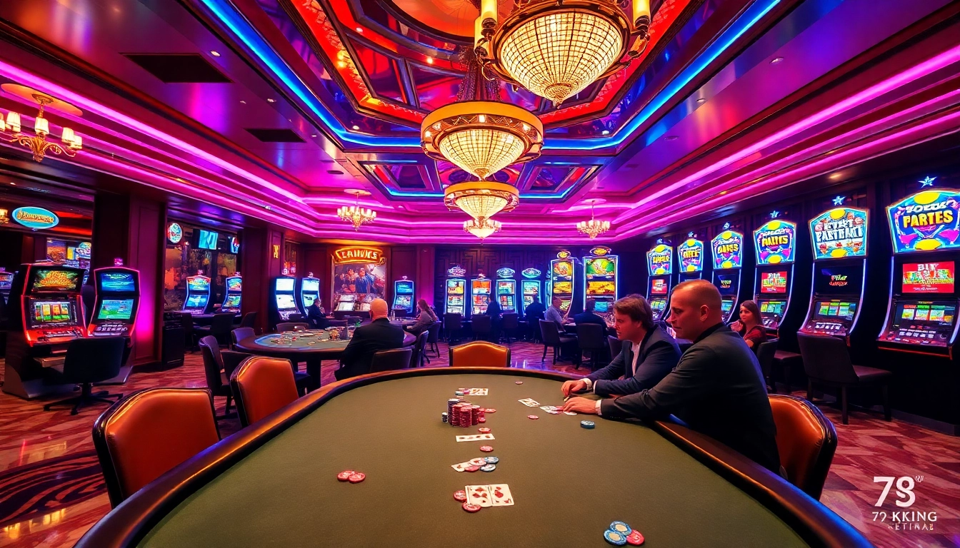 Experience the thrill of gambling at https://79kingc2.com/, featuring intense poker action and vibrant slot machines in a lively casino setting.