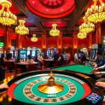 Experience the excitement of fa88 at a luxury casino featuring roulette tables and eager players.