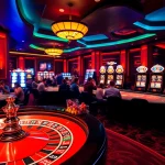Experience the thrill of elite gambling with go8 in a bustling casino filled with vibrant slot machines and exciting roulette games.