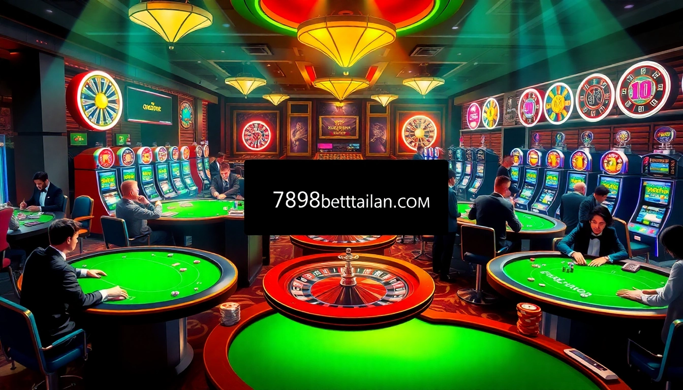 Experience the excitement of gambling at https://789betthailan.com/ with vibrant slot machines and poker tables.