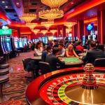Players enjoy an exhilarating game of poker in the vibrant Jogoluck casino, where excitement meets strategy.