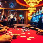 Experience the thrill of 88AA at a bustling casino with poker games, roulette wheels, and vibrant slot machines.