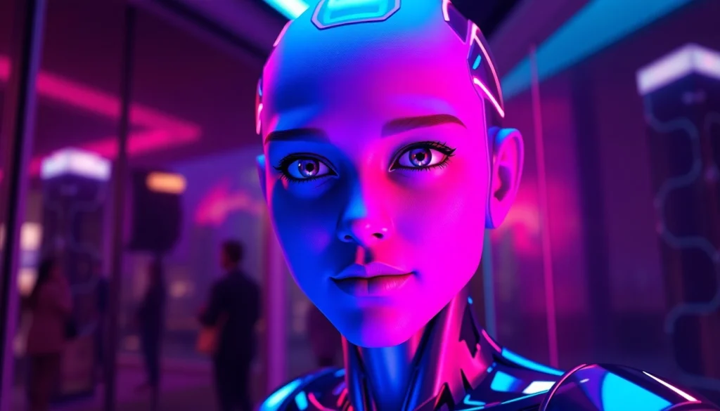 Engaging AI character illustration for porn ai chat interaction, featuring modern digital interface.