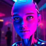 Engaging AI character illustration for porn ai chat interaction, featuring modern digital interface.