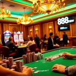Experience the excitement of playing poker at 888new casino with vibrant chips and dynamic gameplay.