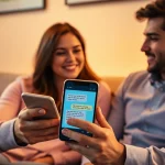 Sexting AI enhances intimate moments via engaging digital messages between a couple.